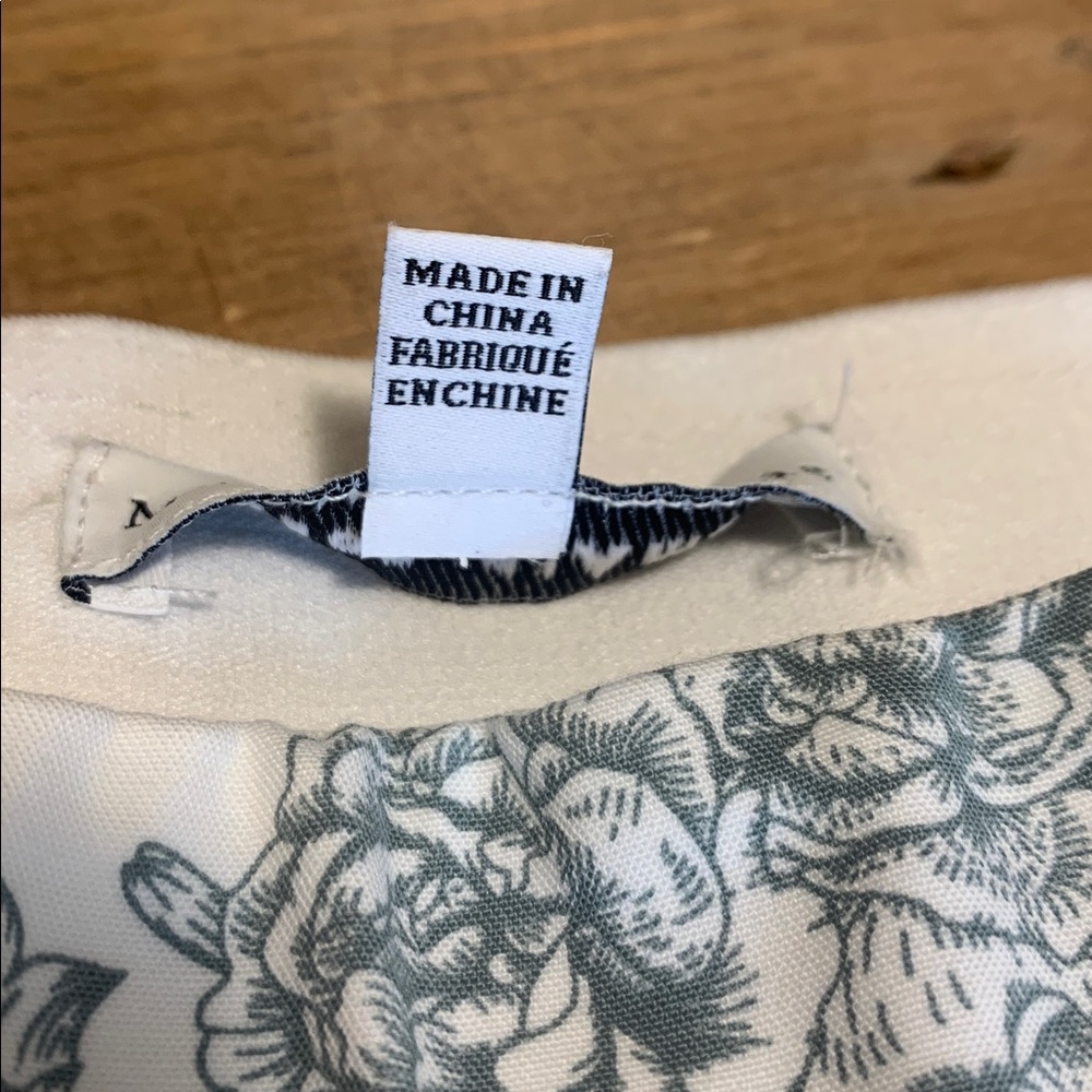 Madison d'Amelie Paris Women's NWT Floral Toile Pants Sz 4 PullOn Elastic Waist - Picture 6 of 15
